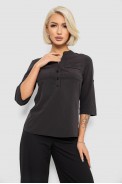 Блуза однотонная, цвет черный, 230R97-1 - фото № 1