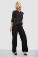 Блуза однотонная, цвет черный, 230R97-1 - фото № 2