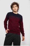Свитер мужской, цвет сине-бордовый, 161R677 - фото № 0
