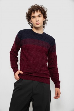Светр чоловічий, колір синьо-бордовий, 161R677