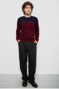 Свитер мужской, цвет сине-бордовый, 161R677 - фото № 1