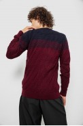 Свитер мужской, цвет сине-бордовый, 161R677 - фото № 4