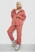 Спортивный костюм женский на флисе, цвет пудровый, 247R1058K - фото № 2
