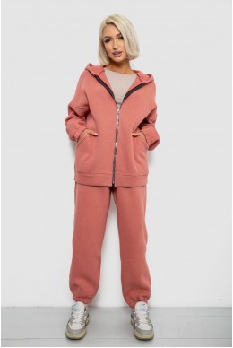 Спортивний костюм жіночий на флісі, колір пудровий, 247R1058K