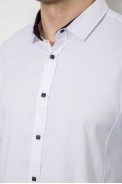 Рубашка мужская однотонная, цвет белый, 186R6917-1 - фото № 4