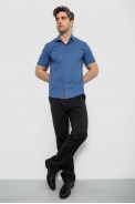 Чоловіча сорочка з принтом, колір синій, 186R7482 - фото № 1