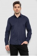 Сорочка чоловіча однотонна, колір синій, 186R6917-1 - фото № 0