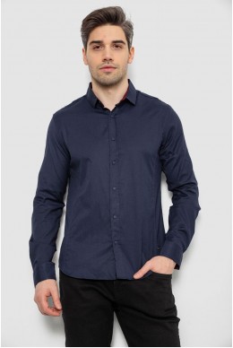 Сорочка чоловіча однотонна, колір синій, 186R6917-1