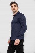 Сорочка чоловіча однотонна, колір синій, 186R6917-1 - фото № 2