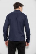Сорочка чоловіча однотонна, колір синій, 186R6917-1 - фото № 3