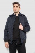 Куртка мужская демисезонная с капюшоном, цвет синий, 244RL-9882AL - фото № 4