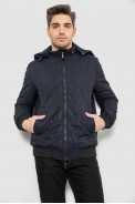 Куртка мужская демисезонная с капюшоном, цвет синий, 244RL-9882AL - фото № 0