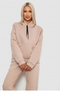 Спортивный костюм женский на флисе  -уценка, цвет светло-бежевый, 238R5726-U-9 - фото № 1