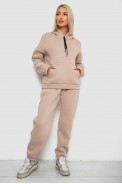 Спортивный костюм женский на флисе  -уценка, цвет светло-бежевый, 238R5726-U-9 - фото № 0
