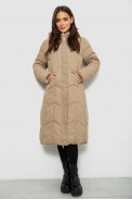 Куртка женская двусторонняя зимняя  -уценка, цвет бежевый, 244R24115-U-3 - фото № 0