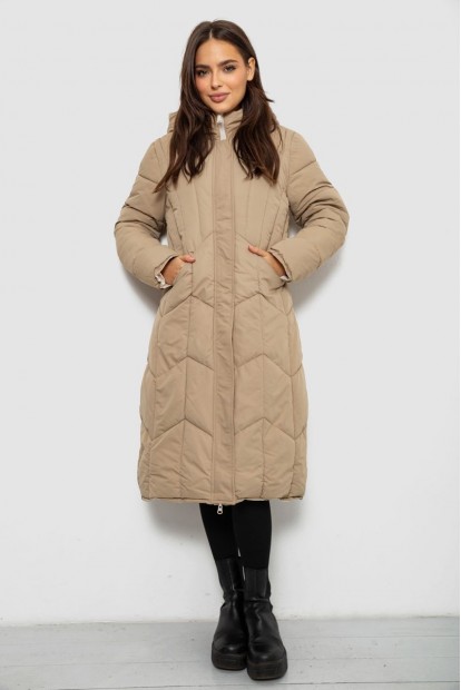 Куртка женская двусторонняя зимняя  -уценка, цвет бежевый, 244R24115-U-3