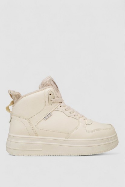 Кросівки жіночі зимові на хутрі, колір бежевий, 248RBB13