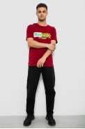 Футболка мужская с принтом, цвет бордовый, 244R1020 - фото № 1