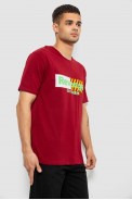 Футболка мужская с принтом, цвет бордовый, 244R1020 - фото № 2