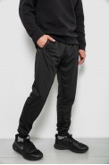 Спортивные штаны мужские однотонные, цвет черный, 244R41736 - фото № 2