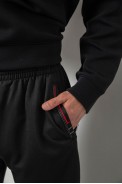 Спортивные штаны мужские однотонные, цвет черный, 244R41736 - фото № 4