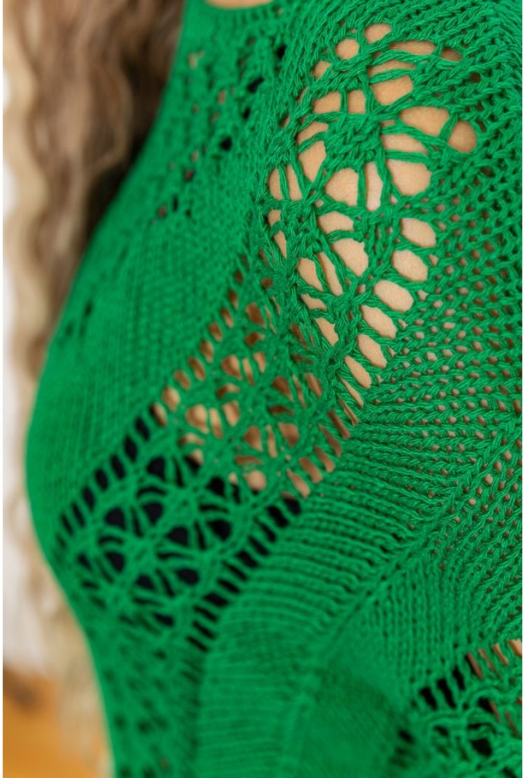 Купить Свитер женский вязаный, цвет зеленый, 131R2683-1 - Фото №6