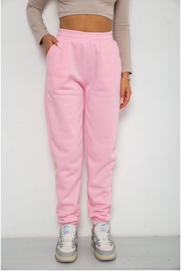 Спортивные штаны женские на флисе  -уценка, цвет светло-розовый, 238R57828-U-7