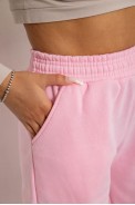 Спортивные штаны женские на флисе  -уценка, цвет светло-розовый, 238R57828-U-7 - фото № 4
