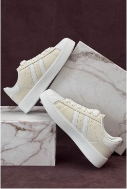 Кросівки жіночі демісезонні, колір бежево-білий, 248RBK10