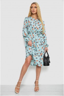 Сукня з принтом софт  -уцінка, колір м'ятно-сірий, 214R0226-4-U-9