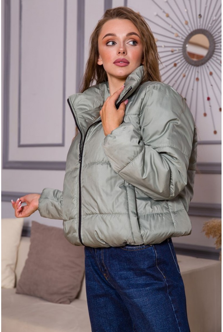 Купить Куртка женская зефирка, цвет оливковый, 190R011 - Фото №4