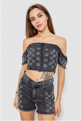 Костюм жіночий джинсовий  -уцінка, колір сірий, 247R2687-U