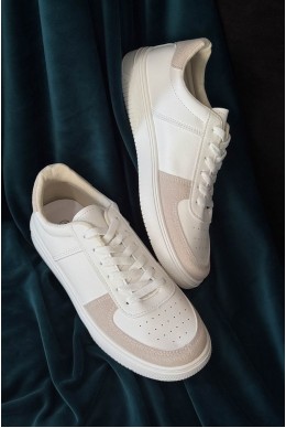 Кеди чоловічі, колір біло-бежевий, 248RR197-8R