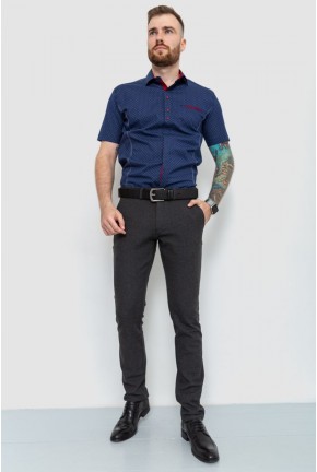 Рубашка мужская классическая, цвет сине-красный, 214R7126