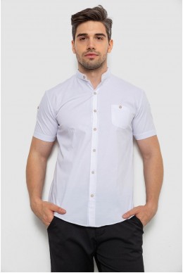 Рубашка мужская однотонная, цвет белый, 214R7346