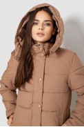 Куртка жіноча демісезонна  -уцінка, колір бежевий, 207R006-U-1 - фото № 4