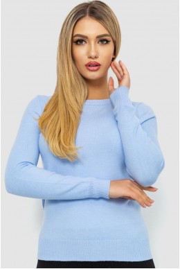 Кофта жіноча однотонна повсякденна  -уцінка, колір блакитний, 244R2033-U-10
