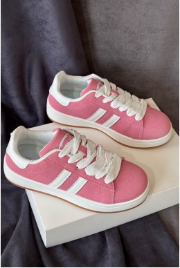 Кеди жіночі замша, колір рожевий, 248RJH200