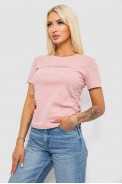 Футболка женская с принтом, цвет розовый, 221R3307 - фото № 2