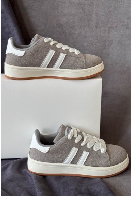 Кеди жіночі замша, колір сірий, 248RJH200