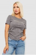Футболка женская с принтом, цвет серый, 221R3307 - фото № 0