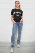 Жіноча футболка з принтом, колір грифельний, 241R137 - фото № 1