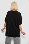 Футболка жіноча з принтом, колір чорний, 244R6005-1 - фото № 3