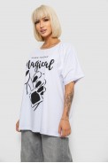 Футболка жіноча з принтом, колір білий, 244R6005-1 - фото № 2