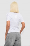 Футболка женская с принтом, цвет белый, 241R137 - фото № 3