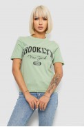 Жіноча футболка з принтом, колір оливковий, 241R137 - фото № 0
