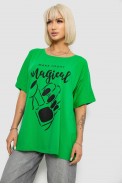 Футболка женская с принтом, цвет зеленый, 244R6005-1 - фото № 2