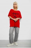 Футболка женская с принтом, цвет красный, 244R6005-1 - фото № 1