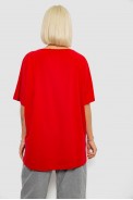 Футболка женская с принтом, цвет красный, 244R6005-1 - фото № 3
