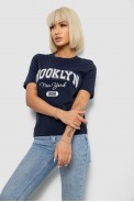 Жіноча футболка з принтом, колір синій, 241R137 - фото № 2